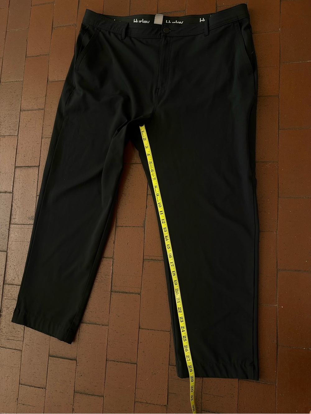 Hurley mens black hybrid performance stretch pants 40x32 - Picture 8 of 10